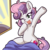 Size: 512x512 | Tagged: safe, artist:anibaruthecat, sweetie belle, pony, unicorn, g4, armpits, blanket, cute, cutie mark, dab, diasweetes, explicit source, female, filly, foal, hoovpits, one eye closed, open mouth, simple background, solo, the cmc's cutie marks, transparent background