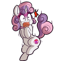 Size: 512x512 | Tagged: safe, artist:anibaruthecat, sweetie belle, pony, unicorn, g4, blushing, cute, cutie mark, diasweetes, explicit source, female, filly, foal, open mouth, scared, simple background, solo, the cmc's cutie marks, transparent background