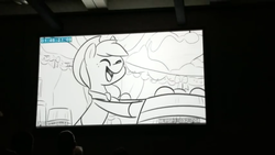 Size: 1280x720 | Tagged: safe, screencap, applejack, g4, my little pony best gift ever, animatic, clothes, san diego comic con, sdcc 2018, winter outfit
