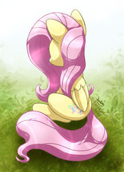 Size: 870x1200 | Tagged: safe, artist:joakaha, fluttershy, pony, g4, crying, female, mare, sad, solo