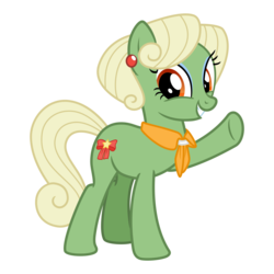 Size: 3200x3200 | Tagged: safe, artist:cheezedoodle96, idw, aunt holiday, earth pony, pony, g4, ponyville mysteries, spoiler:comic, spoiler:comicponyvillemysteries3, .svg available, alternate design, clothes, female, high res, idw showified, looking at you, mare, scarf, simple background, svg, transparent background, vector, waving