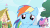 Size: 700x393 | Tagged: safe, screencap, rainbow dash, pegasus, pony, friendship is magic, g4, animated, crying, female, gif, laughing, mare, ponyville, solo, tears of laughter