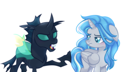 Size: 4000x2301 | Tagged: safe, artist:waterz-colrxz, oc, oc:silvermist, alicorn, changeling, pony, female, floppy ears, mare, simple background, transparent background