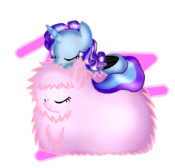 Size: 604x580 | Tagged: safe, artist:absolitedisaster08, oc, oc only, oc:aurora, oc:fluffle puff, pony, female, mare, prone, simple background, sleeping, transparent background