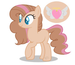 Size: 1672x1448 | Tagged: safe, artist:rainbowpawsarts, oc, oc only, oc:sugar heart, earth pony, pony, female, mare, offspring, parent:cheese sandwich, parent:pinkie pie, parents:cheesepie, simple background, solo, transparent background