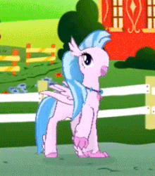 Size: 238x271 | Tagged: safe, gameloft, screencap, silverstream, classical hippogriff, hippogriff, g4, animated, birb, cute, diastreamies, faic, female, game, gameloft shenanigans, gif, horsebird, solo, trotting, trotting in place