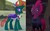 Size: 1019x637 | Tagged: safe, edit, edited screencap, screencap, pharynx, tempest shadow, changedling, changeling, g4, my little pony: the movie, to change a changeling, armor, broken horn, crack shipping, eye scar, female, horn, mare, prince pharynx, scar, ship:tempynx, shipping, shipping domino, smiling