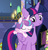 Size: 692x720 | Tagged: safe, screencap, princess flurry heart, twilight sparkle, alicorn, pony, a flurry of emotions, g4, my little pony: friendship is magic, season 7, aunt and niece, auntie twilight, baby, baby pony, cropped, cute, daaaaaaaaaaaw, eyes closed, female, flurry heart riding twilight, flurrybetes, ponies riding ponies, riding, sleeping, smiling, twilight is bae, twilight sparkle (alicorn), wings