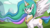 Size: 3264x1836 | Tagged: safe, artist:zsparkonequus, princess celestia, alicorn, pony, g4, anime style, crown, ear fluff, female, happy, open mouth, peytral, regalia, signature, smiling, solo, spread wings, wings