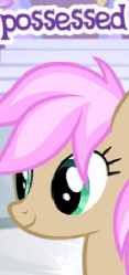 Size: 117x249 | Tagged: safe, gameloft, strawberry scoop, earth pony, pony, g4, cropped, female, friendship student, mare, meme, possessed, solo, wow! glimmer