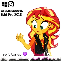 Size: 1773x1773 | Tagged: safe, edit, edited edit, edited screencap, editor:alelovescool, screencap, sunset shimmer, equestria girls, g4, my little pony equestria girls: better together, alelovescool-es, female, picsart, pixlr, solo