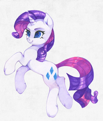 Size: 1583x1861 | Tagged: safe, artist:lispp, rarity, pony, unicorn, g4, female, mare, simple background, smiling, solo, white background