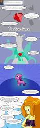 Size: 1000x3200 | Tagged: safe, artist:jake heritagu, adagio dazzle, aria blaze, siren, comic:aria's archives, equestria girls, g4, alicorn amulet, clothes, comic, couch, silhouette, staff, staff of sacanas