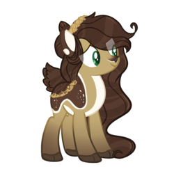 Size: 2500x2500 | Tagged: safe, artist:itsderix, oc, oc only, oc:cocoa, deer pony, original species, female, high res, simple background, solo, transparent background