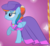 Size: 1125x1036 | Tagged: safe, artist:agrol, rainbow dash, rarity, pegasus, pony, let's switch bodies, g4, body swap, clothes, dress, female, hat, jewelry, mare, necklace, needs more jpeg, raised hoof, solo
