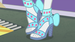 Size: 800x450 | Tagged: safe, screencap, rarity, equestria girls, equestria girls specials, g4, my little pony equestria girls: better together, my little pony equestria girls: rollercoaster of friendship, animated, ankles, close-up, clothes, feet, foot closeup, gif, high heels, legs, open-toed shoes, pictures of legs, sandals, shoes, toes
