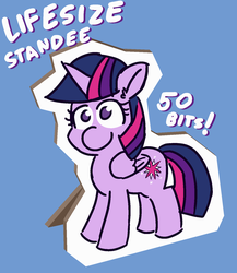 Size: 1300x1500 | Tagged: safe, artist:threetwotwo32232, twilight sparkle, alicorn, pony, g4, atg 2018, female, mare, newbie artist training grounds, solo, standee, text, twilight sparkle (alicorn)