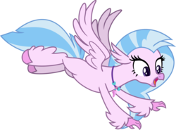 Size: 6326x4680 | Tagged: safe, artist:hendro107, silverstream, classical hippogriff, hippogriff, g4, school daze, absurd resolution, female, simple background, solo, transparent background, vector