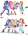 Size: 1080x1350 | Tagged: safe, artist:ritalux, edit, applejack, fluttershy, pinkie pie, rainbow dash, rarity, sci-twi, sunset shimmer, twilight sparkle, equestria girls, g4, my little pony equestria girls: better together, official, clothes, comparison, converse, cowboy hat, cute, dress, equestria girls prototype, feet, freckles, geode of empathy, geode of fauna, geode of shielding, geode of sugar bombs, geode of super speed, geode of super strength, geode of telekinesis, glasses, hasbro logo, hat, humane five, humane seven, humane six, lidded eyes, looking at you, magical geodes, open mouth, pants, pantyhose, pose, promotional art, sandals, shoes, simple background, smiling, sneakers, stetson, white background