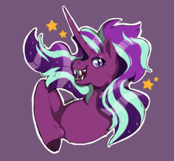 Size: 1000x925 | Tagged: safe, artist:kittycoot, starlight glimmer, pony, unicorn, g4, fangs, female, nightmare form, solo