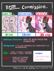 Size: 2500x3300 | Tagged: safe, artist:potzm, oc, oc:lawyresearch, oc:lawyshadow, commission, commission info, high res