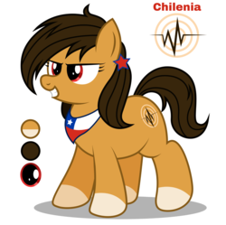Size: 2294x2285 | Tagged: safe, artist:an-tonio, oc, oc only, oc:chilenia, pony, chile, nation ponies, ponified, solo