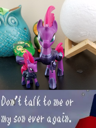 Size: 756x1008 | Tagged: safe, tempest shadow, g4, angry, don't talk to me or my son ever again, duality, guardians of harmony, irl, meme, misadventures of the guardians, photo, super mario 64, super mario bros., toy, wrong gender