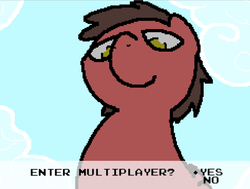 Size: 1057x798 | Tagged: safe, artist:pokehidden, edit, editor:twitchyylive, oc, oc:big brian, pony, banned from equestria daily, looking down, male, smiling, text
