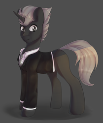 Size: 1225x1464 | Tagged: safe, artist:tigra0118, oc, pony, unicorn, clothes, looking at you, male, stallion, suit
