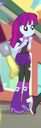 Size: 147x460 | Tagged: safe, screencap, mystery mint, equestria girls, equestria girls specials, g4, my little pony equestria girls: better together, my little pony equestria girls: rollercoaster of friendship, background human, boots, clothes, cropped, female, high heel boots, miniskirt, pantyhose, ripped pantyhose, scarf, shoes, skirt, smiling