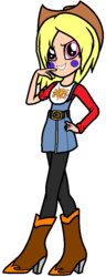 Size: 332x866 | Tagged: safe, artist:enderboy1908, equestria girls, g4, cowgirl, equestria girls-ified, female, five nights at freddy's, freddy fazbear's pizzeria simulator, rockstar chica, simple background, solo, transparent background