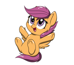 Size: 2444x2170 | Tagged: safe, artist:sugarwings-art, scootaloo, pony, g4, chibi, cute, cutealoo, female, high res, hnnng, simple background, solo, transparent background