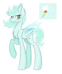 Size: 2129x2529 | Tagged: safe, artist:crystalhearts123yt, oc, oc only, oc:double speed, pegasus, pony, female, high res, mare, offspring, parent:double diamond, parent:rainbow dash, parents:doubledash, simple background, solo, transparent background