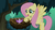 Size: 1280x720 | Tagged: safe, screencap, fluttershy, bird, pegasus, pony, g4, season 8, the mean 6, bird nest, chick, cute, duo, female, flying, happy, kindness, mare, nest, open mouth, shyabetes, spread wings, tree, wings