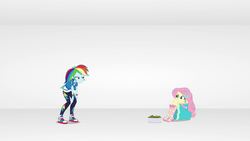 Size: 1920x1080 | Tagged: safe, screencap, fluttershy, rainbow dash, equestria girls, equestria girls specials, g4, my little pony equestria girls: better together, my little pony equestria girls: rollercoaster of friendship, converse, female, shoes, stress salad
