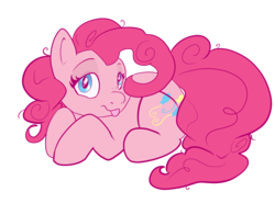 Size: 4485x3320 | Tagged: dead source, safe, artist:merry-carousel, pinkie pie, earth pony, pony, g4, :p, cute, diapinkes, female, looking at you, mare, silly, simple background, solo, tongue out, transparent background