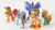 Size: 630x354 | Tagged: artist needed, source needed, safe, applejack, princess luna, rainbow dash, spike, spitfire, alicorn, dragon, earth pony, pegasus, pony, g4, 3d print, clothes, cowboy hat, female, figure, hat, irl, male, mare, model, photo, rearing, s1 luna, toy, uniform, wonderbolts uniform