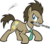 Size: 5062x4496 | Tagged: safe, artist:dsonic720, artist:icicle-niceicle-1517, color edit, edit, doctor whooves, time turner, earth pony, pony, g4, absurd resolution, colored, doctor who, male, mouth hold, necktie, simple background, solo, sonic screwdriver, stallion, the doctor, transparent background