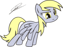 Size: 2622x1985 | Tagged: safe, artist:dsonic720, artist:icicle-wicicle-1517, color edit, edit, derpy hooves, pegasus, pony, colored, curious, female, mare, simple background, solo, transparent background