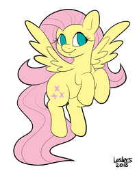 Size: 1192x1490 | Tagged: safe, artist:icicle-niceicle-1517, artist:leslers, color edit, edit, fluttershy, pegasus, pony, g4, colored, cute, female, flying, mare, shyabetes, signature, simple background, solo, white background