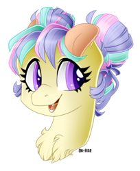 Size: 1024x1254 | Tagged: safe, artist:sk-ree, oc, oc only, oc:whimsical melody, pony, bust, chest fluff, female, mare, portrait, simple background, solo, transparent background