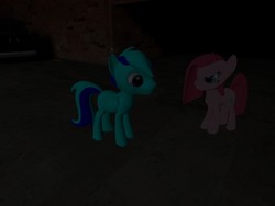 Size: 1024x768 | Tagged: safe, artist:nightmenahalo117, oc, oc:nightmena, earth pony, pegasus, pony, 3d, brother and sister, female, fetish, imminent vore, looking at each other, male, mare, stallion