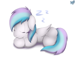 Size: 2500x2000 | Tagged: safe, artist:cloufy, oc, oc only, oc:pegasus spectra, pegasus, pony, female, high res, mare, raffle prize, simple background, sleeping, solo, transparent background, z, zzz