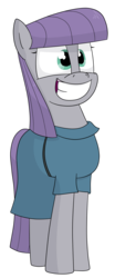 Size: 1248x3000 | Tagged: dead source, safe, artist:moonatik, maud pie, earth pony, pony, g4, atg 2018, clothes, dress, female, grin, irrational exuberance, newbie artist training grounds, out of character, simple background, smiling, solo, transparent background, when she smiles