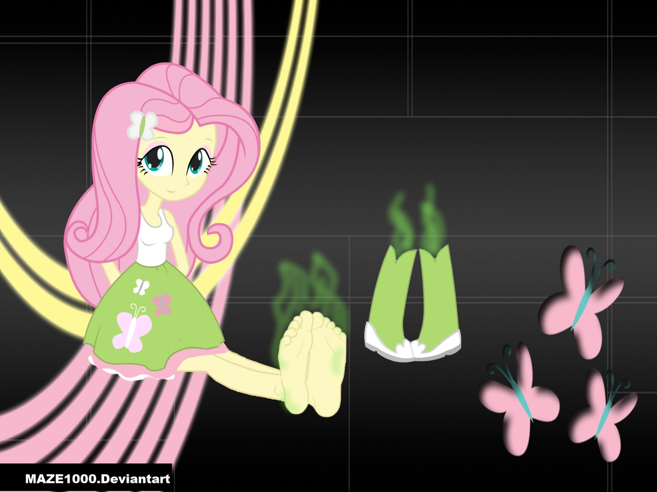 Suggestive Artist Maze Fluttershy Equestria Girls G Breasts Feet Female