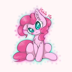Size: 2048x2048 | Tagged: safe, artist:marilocoloco, pinkie pie, earth pony, pony, g4, female, high res, looking at you, mare, simple background, solo, white background