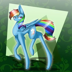 Size: 2048x2048 | Tagged: safe, artist:marilocoloco, rainbow dash, pegasus, pony, g4, female, high res, looking at you, mare, solo