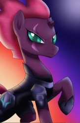 Size: 1012x1566 | Tagged: safe, artist:wolftendragon, tempest shadow, pony, unicorn, g4, broken horn, female, horn, mare, solo