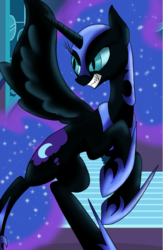 Size: 1014x1560 | Tagged: safe, artist:wolftendragon, nightmare moon, alicorn, pony, g4, female, mare, solo