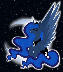 Size: 3000x3400 | Tagged: safe, alternate version, artist:sunny-synopsis, princess luna, alicorn, pony, g4, crown, female, high res, jewelry, mare, moon, regalia, solo, space